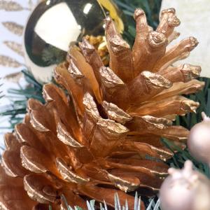 クリスマスリース 60cm ゴールド 特大 玄...の詳細画像3