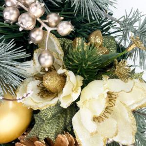 クリスマスリース 60cm ゴールド 特大 玄...の詳細画像5
