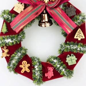 クリスマスリース 手作りキット 15cm DI...の詳細画像3