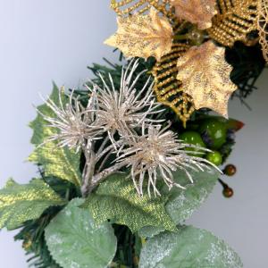 クリスマスリース 30cm グリーン スノー ...の詳細画像5