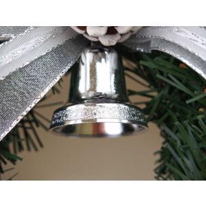 クリスマスリース 15cm シルバー 玄関 お...の詳細画像2