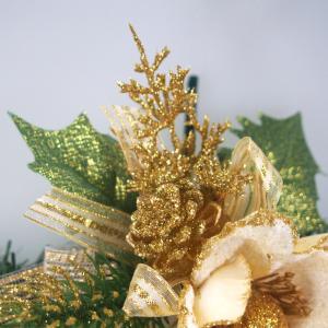 クリスマスリース 25cm ホワイト 玄関 お...の詳細画像4
