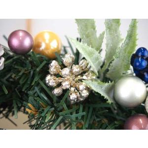 クリスマスリース 20cm ライトブルー 玄関...の詳細画像5