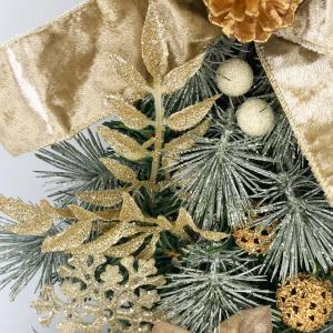 クリスマススワッグ 北欧 ゴールド 壁掛け 玄...の詳細画像4