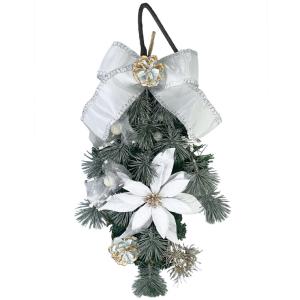 クリスマススワッグ 北欧 ホワイト 壁掛け 玄関...の商品画像