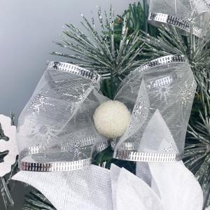 クリスマススワッグ 北欧 ホワイト 壁掛け 玄...の詳細画像5