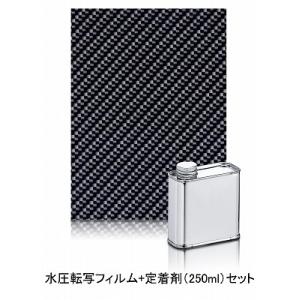 水圧転写フィルム　カーボン調　ＣＢ０２&amp;定着剤セット