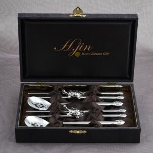 H.JIN 蝶 銀 箸スプーンペアセット カトラリーセット 鶴 送料無料 高級
