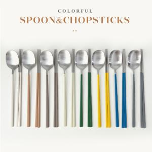 H.JIN 鶴 銀箸スプーンペアセット カトラリーセット ツル 送料無料