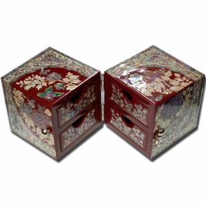 韓国螺鈿 螺鈿漆器 螺鈿 高級 宝石箱 ジュエリーボックス 鶴 韓国伝統