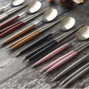 H.JIN 亀 銀 箸スプーンペアセット カトラリーセット 送料無料 高級