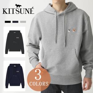 【レビューを書いてプレゼント送付】MAISON KITSUNE メゾンキツネ ウェット DOUBLE FOX HEAD  レディース EU00353KM0001  パーカー メンズ 　パーカー　