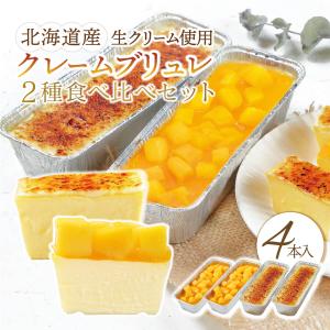 クレームブリュレ 食べ比べセット 4本 〈 プレーン 2 マンゴー2 〉 プリン 取り寄せ 送料無料 冷凍 スイーツ 人気 ギフト プレゼント Patico