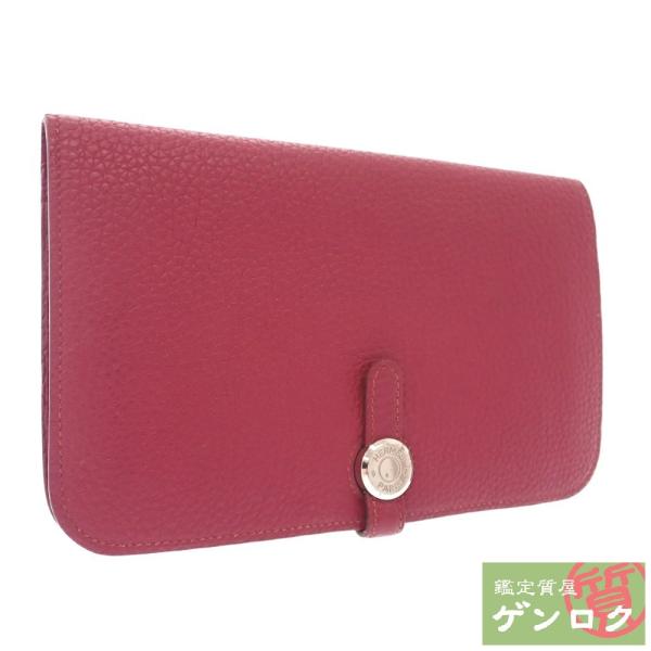 【中古】エルメス ドゴン GM □R刻印 (2014年)  財布 長財布 美品  トリヨンクレマンス...