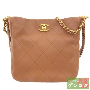 【中古】CHANEL シャネル ホーボーバッグ ショルダーバッグ トートバッグ 2WAY ブラウン レザー IDタグ レディース【質屋】