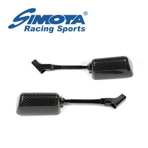 特価品[リアルカーボン]特注本物のカーボンミラー楕円/クリア