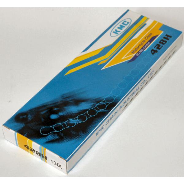 送料無料 新品 KMC 製 ハードチェーン クリップ式 428H-130L