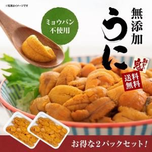2点買いクーポン 無添加 生食用 うに 200g (100g×2パック) 16時まで当日発送 ミョウバン不使用 ウニ 雲丹 爆買