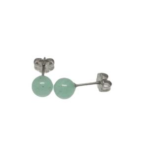綺麗な アベンチュリン 6mm チタンピアス【5月 誕生石】