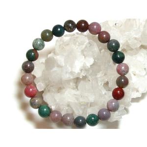 カラフルなインディアンアゲート8mmブレスレット