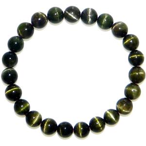 キャッツアイトルマリン ブレスレット 10mm 19cm アフリカ産 グリーン