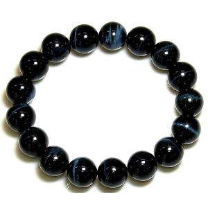 モリオン (黒水晶) 10mm ブレスレット (鑑別書あり) 4月 誕生石 16.5cm