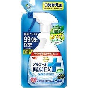 アース製薬株式会社 らくハピ アルコール除菌EX つめかえ ( 400mL ) ＜食品原料100％、無添加で高い除菌効果＞ 【北海道・沖縄は別途送料必要】【CPT】｜kobekanken