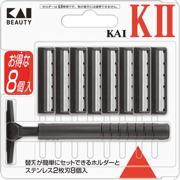 貝印カミソリ株式会社 ＫＡＩ−Ｋ２ 替刃８個入 ＜ひげそり用カミソリ＞ 【北海道・沖縄は別途送料必要...