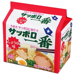 サンヨー食品株式会社 サッポロ一番　しょうゆ味　５個パック 500g×6個セット 【■■】｜kobekanken