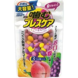 小林製薬株式会社 噛むブレスケア パウチ レモン・ピーチ・グレープ 100粒 【北海道・沖縄は別途送...