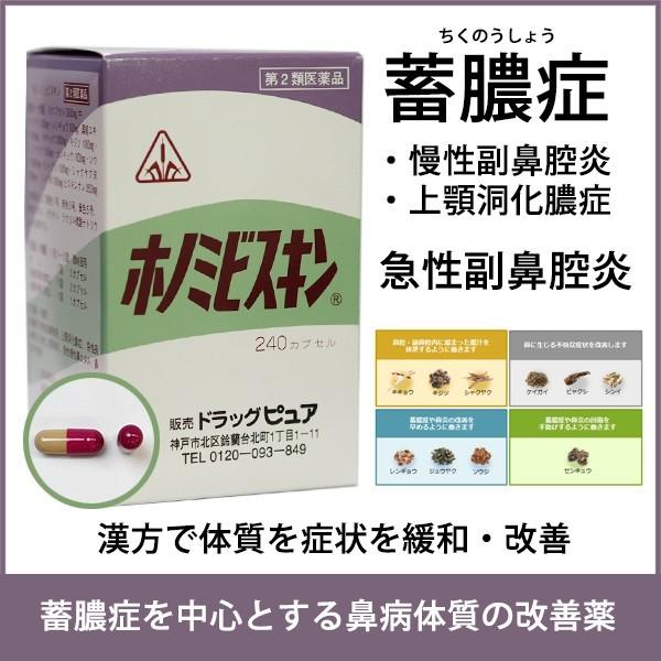 【第2類医薬品】 あすつく12時まで ホノミ漢方・剤盛堂薬品 ○副鼻腔炎○蓄膿 ホノミビスキン240...