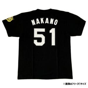 阪神タイガース tシャツ 中野 背番号Ｔシャツ 背番号51 ブラック フリー・Ｓサイズ｜kobekeitem