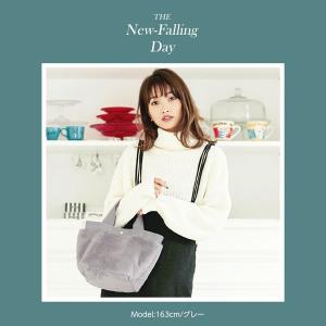 トートバッグ ファーバッグ エコファー 手提げ...の詳細画像4