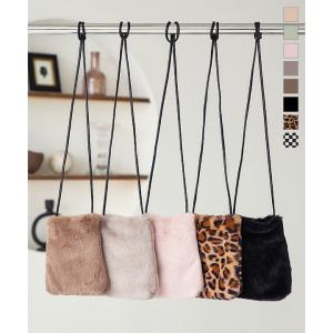 バッグ レディース ファーポシェット スマホバッグ ウォレットバッグ