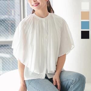 ブラウス レディース トップス 夏 ポンチョスリーブ