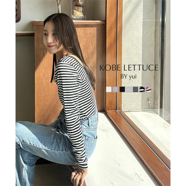 yuiさんコラボ トップス レディース 40代 上品 Tシャツ 長袖 ロンT 半袖 無地 ボーダー ...