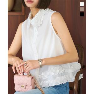 ブラウス シャツ レディース トップス 裾フリル...の商品画像