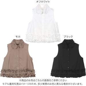 ブラウス シャツ レディース トップス 裾フリ...の詳細画像1