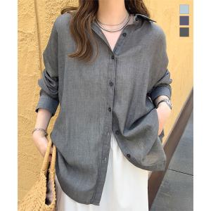 シアーデニムシャツ シアーシャツ 長袖 シャツ レディース 綿 冷房対策 日除け 羽織り トップス C7603