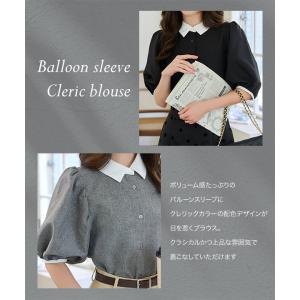 ブラウス 半袖 レディース トップス 夏 バル...の詳細画像4