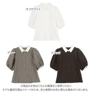 ブラウス 半袖 レディース トップス 夏 バル...の詳細画像1