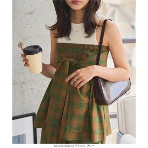 ペプラムトップス ベアトップ トップス レディ...の詳細画像5