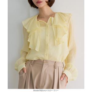 ブラウス レディース シアー 春夏 トップス ...の詳細画像5