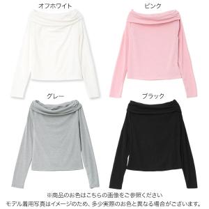 Tシャツ 長袖 レディース ロンT オフショル...の詳細画像1