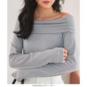 Tシャツ 長袖 レディース ロンT オフショル...の詳細画像5