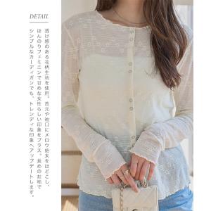 カーディガン レディース 薄手 シアーカーディ...の詳細画像5