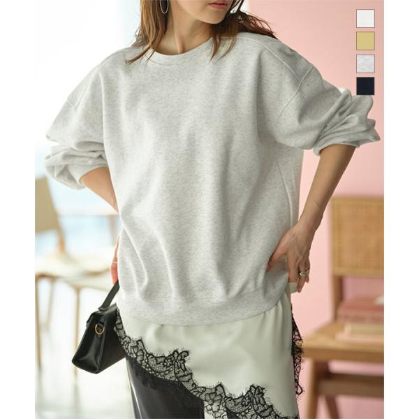 日替わりセール スウェット レディース トップス 長袖 トレーナー 綿100％ スエット 体型カバー...