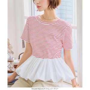 Tシャツ 半袖 レディース 40代 ペプラム ...の詳細画像5