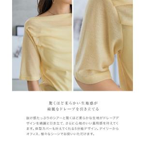 トップス レディース 40代 上品 シアートッ...の詳細画像5