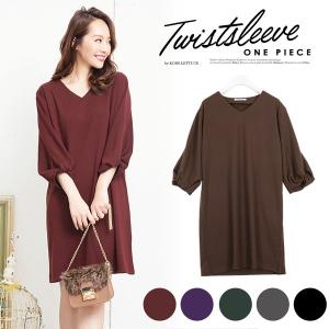 ワンピース チュニック ゆったり 体型カバー E1738